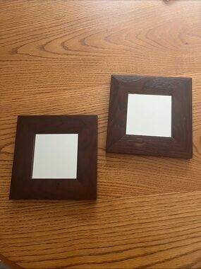 Modern Rustic Square Wooden Mirror
8 1/2” Square
